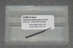 VHM-Fräser mit Spiralverzahnung Ø 1.20mm