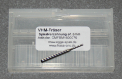 VHM-Fräser mit Spiralverzahnung Ø 1.60mm