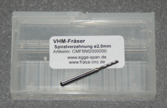 VHM-Frser mit Spiralverzahnung  2.00mm