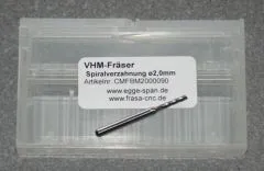 VHM-Fr�ser mit Spiralverzahnung � 2.00mm