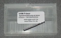 VHM-Fr�ser mit Spiralverzahnung � 2.40mm