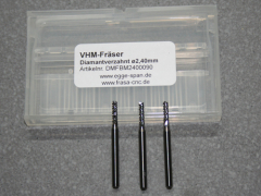 VHM-Fr?ser Diamantverzahnt ? 2.40mm 3 St?ck NEU Kemmer Pr?zision