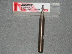HSSE-CO8, 2 Schneiden 42� Rechtsspirale kurz 2.50mm, unbeschichtet
