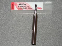 HSSE-CO8, 2 Schneiden 42� Rechtsspirale kurz 3.00mm, unbeschichtet