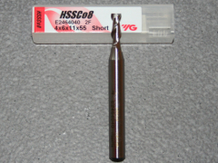 HSSE-CO8, 2 Schneiden 42° Rechtsspirale kurz 4.00mm, unbeschichtet