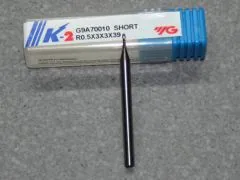 VHM 2-Schneider mit Stirnradius � 1.00mm, K-2 beschichtet kurz
