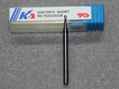 VHM 2-Schneider mit Stirnradius  1.50mm, K-2 beschichtet kurz