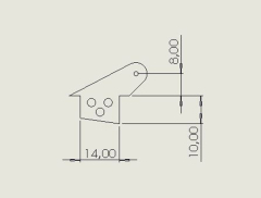 1 Kugelgelenk Ruderhorn RH22 M3 in 2,00mm GFK