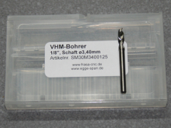 VHM-Bohrer mit 1/8 Schaft Ø 3.40mm