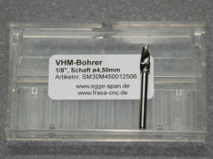 VHM-Bohrer mit 1/8 Schaft  4.50mm