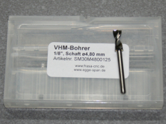 VHM-Bohrer mit 1/8 Schaft Ø 4.80mm