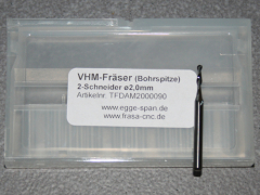VHM-Fräser 2-Schneider - ALU -  Bohrsp. Ø  2.00mm