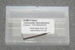 VHM-Fräser 2-Schneider (Stirn) Ø 0.60mm