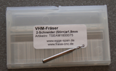VHM-Fräser 2-Schneider (Stirn) Ø 1.80mm