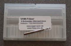 VHM-Fräser 2-Schneider (Stirn) Ø 2.00mm