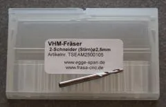 VHM-Fr�ser 2-Schneider (Stirn) � 2.50mm