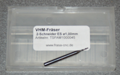 VHM-Fräser 2-Schneider ES  Ø 1.00mm