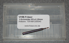 VHM-Fräser 2-Schneider ES  Ø  1.20mm