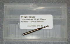 VHM-Fräser 2-Schneider ES  Ø 2,00mm